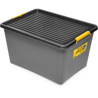 Pojemnik do przechowywania Moxom SolidStore Box 76 x 57 cm, na kółkach, pokrywa z klipsami 145L
