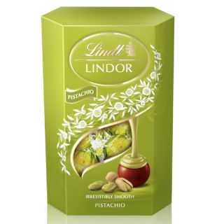 Praliny Lindt Lindor Cornet Pistachio, czekoladki z nadzieniem 200 g