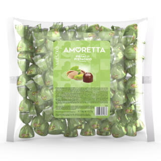 Praliny Mieszko Amoretta Pistachio, cukierki czekoladowe z nadzieniem 1kg