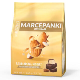 Praliny Mieszko Marcepanki Original, cukierki czekoladowe z nadzieniem 260g