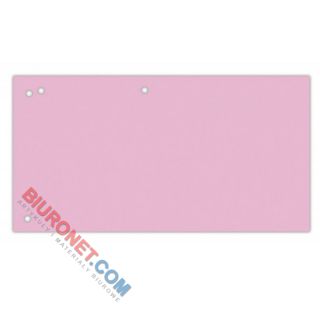 Przekładki podłużne Office Products 1/3 A4, kartonowe 240x105 mm, 100 sztuk
 różowy