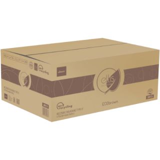 Ręczniki składane Lamix Ellis Ecoline Ecobrown 2813 typu V, brązowy papier makulaturowy z recyklingu, 2-warstwowe, do dozowników 20 x 150 listków