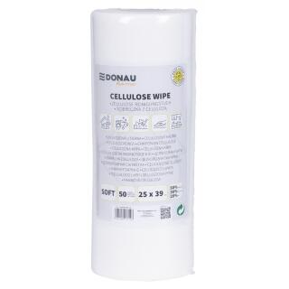 Ścierki na rolce Donau HOME 23 x 39 cm, 50 sztuk, uniwersalne, miękka celuloza 50% białe