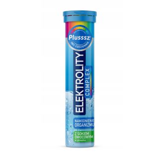 Tabletki musujące Plusssz Elektrolity Complex 20 tabletek, smak ananas & mango 86 g
