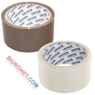 Taśma pakowa Office Products 48mm x 46m, klej akrylowy, cienka 23 mikrony, 6 sztuk transparentna