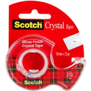 Taśma samoprzylepna Scotch Crystal 19 mm x 7,5 m, krystaliczna, na podajniku 1 sztuka