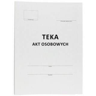 Teczka do akt osobowych Kiel-Tech A4, grzbiet rozszerzany, przekładki ABCDE biała