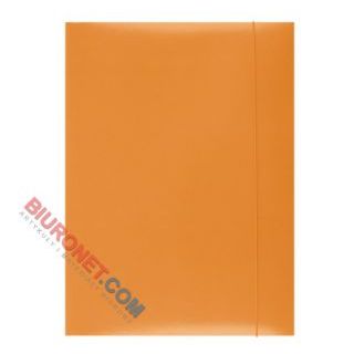 Teczka kartonowa Office Products A4, miękka 300g, lakierowana, z prostą gumką pomarańczowy