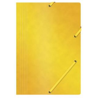 Teczka kartonowa Office Products A4, preszpanowa 390 G, z gumką na rogach żółta