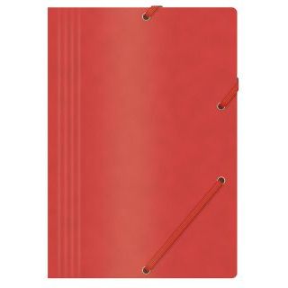 Teczka kartonowa Office Products A4, preszpanowa 390 G, z gumką na rogach czerwona