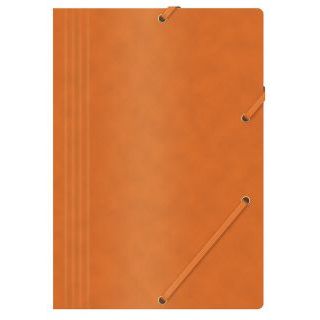 Teczka kartonowa Office Products A4, preszpanowa 390 G, z gumką na rogach pomarańczowa