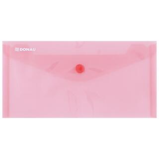 Teczka kopertowa Donau DL, na zatrzask, plastikowa 180 mikronów czerwona