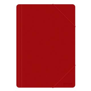 Teczka plastikowa Office Products A4, z gumką na rogach, twarda 300g, 500 ?m czerwona