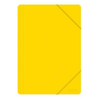 Teczka plastikowa Office Products A4, z gumką na rogach, twarda 300g, 500 ?m żółta