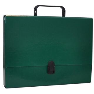 Teczka z rączką Office Products, grzbiet 5 cm, kartonowa zielona