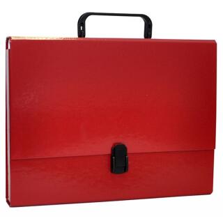 Teczka z rączką Office Products, grzbiet 5 cm, kartonowaa bordowa