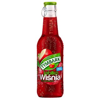 Tymbark Jabłko Wiśnia 250ml, owocowy napój w szklanej butelce 24 sztuki