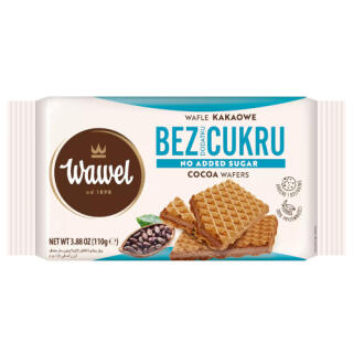 Wafle kakaowe Wawel, bez dodatku cukru 110 g