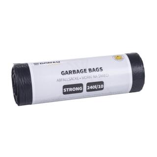 Worki na odpady Donau HOME, mocne LDPE, czarne 240L x 10 sztuk