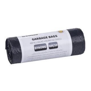 Worki na odpady Donau HOME, mocne LDPE, czarne 60L x 20 sztuk