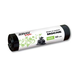 Worki na odpady Stella Service Pack Mocne LDPE, czarne 120L x 10 sztuk