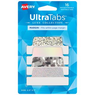 Zakładki indeksujące Avery Zweckform Ultra Tabs 63,5 x 25,4 mm, we wzory 16 sztuk