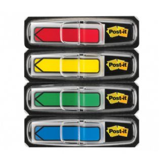 Zakładki indeksujące Post-it 684-ARR3 12x43 mm, foliowe strzałki, 96 sztuk w dyspenserze 4 kolory