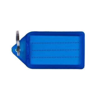 Zawieszki na klucze Q-Connect 55 x 30 mm, sztywne z etykietą opisową, 40 sztuk niebieskie