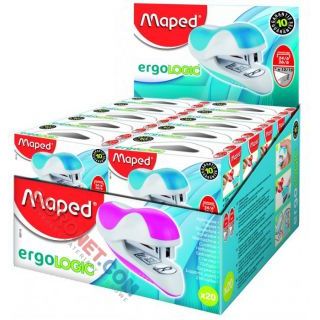 Zszywacz Maped Ergologic, do 15 kartek, zszywki 24/6, mix kolorów mix kolorów