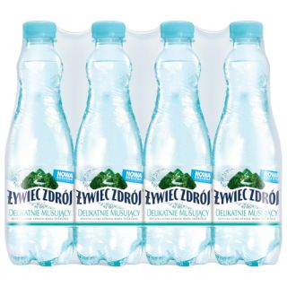 Żywiec Zdrój 0,5L x 12 sztuk, woda źródlana w butelkach PET delikatnie musujący