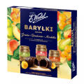 Baryłki E. Wedel owocowe gruszka, brzoskwinia, mirabelka, w czekoladzie deserowej 200 g