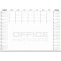 Biuwar Office Products 59 x 42 cm, podkładka na biurko z kalendarzem 2026/2027 i planem tygodniowym, blok 52 kartki 59,4 x 42 cm