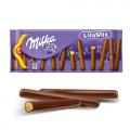 Ciastka MILKA Choco Lila Stix, kruche pałeczki w czekoladzie 144g