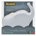 Dyspenser taśmy klejącej Scotch C43-ELEPHANT, w kształcie słonia + taśma Magic 19 mm x 9 m biały
