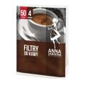Filtry do kawy Stella, rozmiar 4, brązowe 50 sztuk