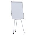 Flipchart na trójnogu Office Products, tablica suchościeralna magnetyczna 70x100 cm, z półką i wyciąganymi ramionami wysokość do 185 cm