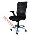 Fotel biurowy Rhodos Office Products, obrotowy, mechanizm TILT, tkanina membranowa, siatka kolor czarny