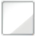 Gablota magnetyczna Nobo Premium Plus, zewnętrzna, zamykanana na klucz, suchościeralna witryna na ogłoszenia w aluminiowej ramie 12 x A4