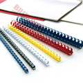 Grzbiety do bindowania 8mm, do 45 kartek, plastikowe, 100 sztuk niebieski