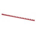 Grzbiety do bindowania Office Products 6mm, do 25 kartek, plastikowe, 100 sztuk czerwone