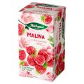 Herbata owocowa Herbapol Malina z Kwiatem Róży, torebki bez sznureczków 20 torebek
