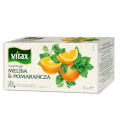 Herbata ziołowo owocowa Vitax Inspiracje Melisa & Pomarańcza, torebki ze sznureczkami 20 torebek