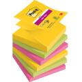 Karteczki harmonijkowe Post-it Super Sticky Z-Notes 76 x 76 mm, kolekcja Carnival, 3 kolory bloczków 6 x 90 kartek