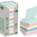 Karteczki harmonijkowe Post-it Z-Notes Nature 76 x 76 mm, ekologiczne, 4 pastelowe kolory bloczków 16 x 100 kartek