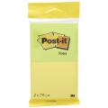 Karteczki samoprzylepne Post-it 76 x 63,5 mm, 2 kolory bloczków, w blistrze 2 x 75 kartek