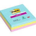 Karteczki samoprzylepne Post-it Super Sticky 101 x 101 mm, kolekcja Cosmic, 3 kolory bloczków w linie 3 x 70 kartek