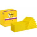 Karteczki samoprzylepne Post-it Super Sticky 76 x 127 mm, neonowe żółte bloczki 12 x 90 kartek