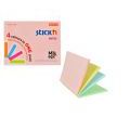 Karteczki samoprzylepne Skick'n Magic Pad 76x101 mm, 4 pastelowe kolory 4 x 25 kartek
