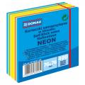 Kostka Donau, karteczki samoprzylepne 76x76 mm, 400 kartek, neonowa mix niebieski
