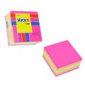 Kostka karteczek samoprzylepnych Stick'n 51 x 51 mm, różowy mix 4 kolorów neonowych i pastelowych 1 x 250 kartek
